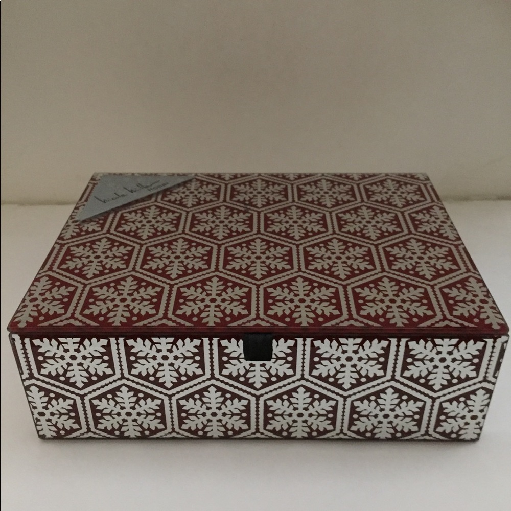 NICOLE MILLER Jewelry Box Organizer Snowflakes Holiday Design💥1 left💥 BNWT - Picture 3 of 3